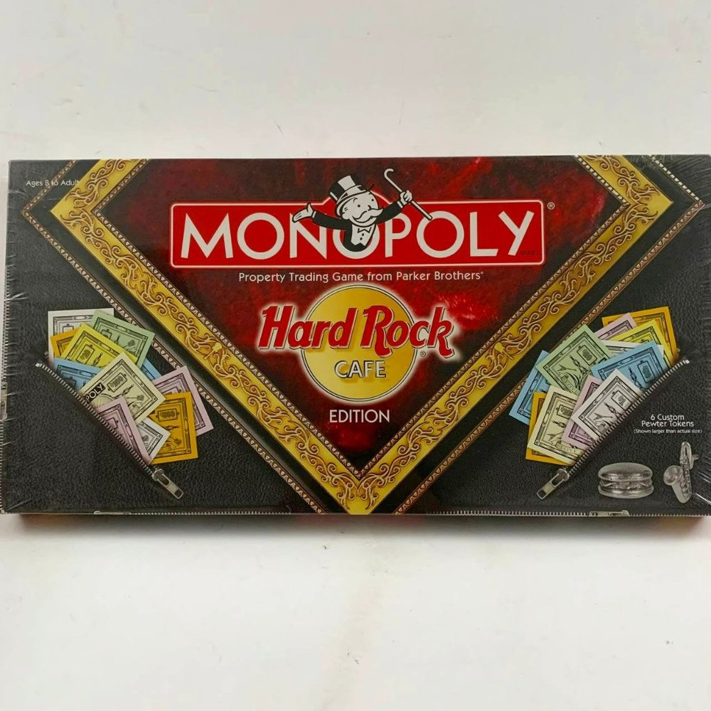 Vintage Monopoly Hard Rock Cafe Edition 2002 Board Game Hasbro‎ Sealed